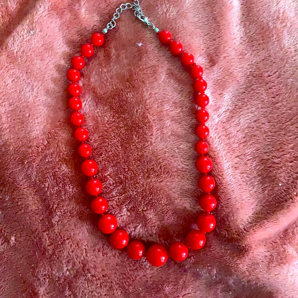 Red Beaded Necklace